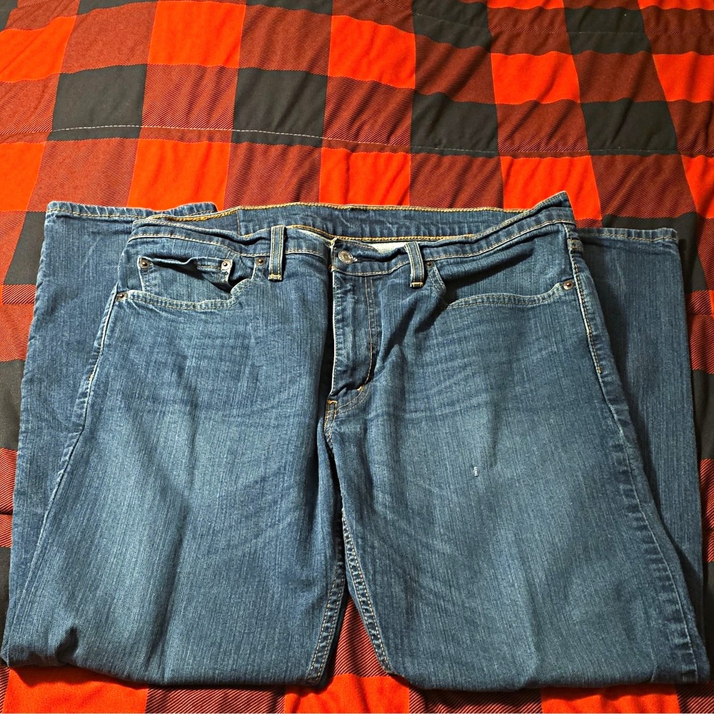 Levi's 502 Men's Blue Medium Wash Denim Jeans Regular Fit Straight, 36x32